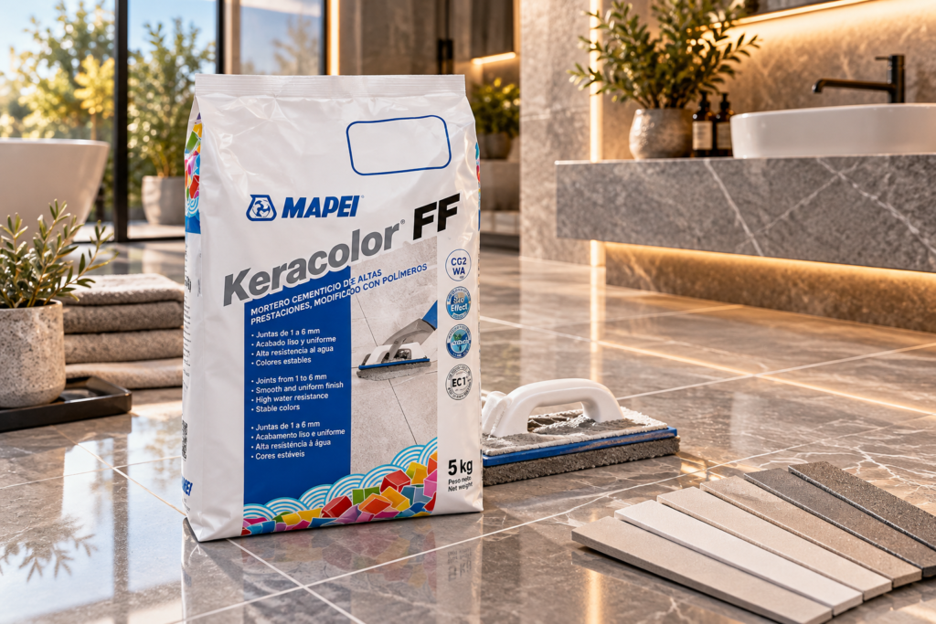 mapei keracolor ff en baño moderno